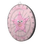 roze Star Custom Dart Board Dartbord (Voorkant Rechts)