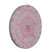 roze Star Custom Dart Board Dartbord (Voorkant Links)