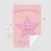  roze Star Custom Golf Towel Golfhanddoek (Insitu)