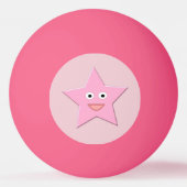 Roze Star Custom Ping Pong Ball (Achterkant)