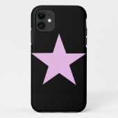 Roze Star Editable Hoesje-Matte iPhone Case (Achterkant)