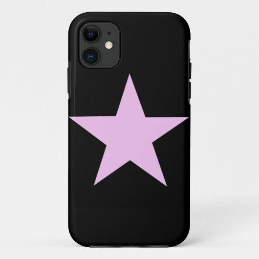 Roze Star Editable Hoesje-Matte iPhone Case (Achterkant)