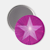 Roze Star fridge magnet (Voorkant / Achterkant)