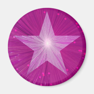 Roze Star fridge magnet