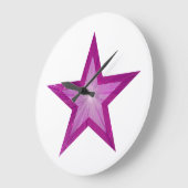 Roze Star-klok rond wit Grote Klok (Hoek)