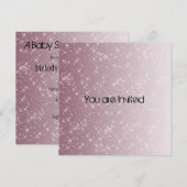 Roze Star licht Baby shower nodigt uit Kaart (Voorkant / Achterkant)