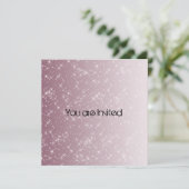Roze Star licht Baby shower nodigt uit Kaart (Staand voorkant)