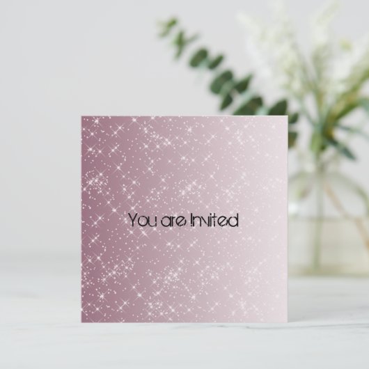 Roze Star licht Baby shower nodigt uit Kaart (Staand voorkant)