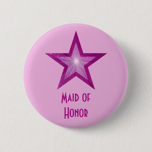 Roze Star 'Maid of Honor' knop roze Ronde Button 5,7 Cm