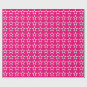 Roze Star Pattern Wrapping Paper Cadeaupapier (Vlak)