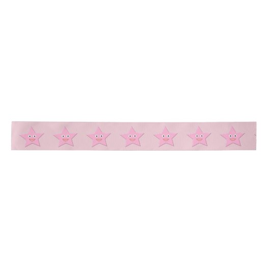  roze Star Ribbon Satijnen Lint (Voorkant)