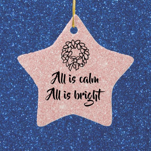 Roze, Star Silent Night Theme Ornament