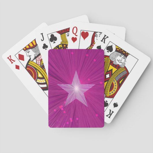 Roze Star-speelkaarten Speelkaarten (Achterkant)