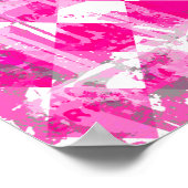 Roze Star Splatter Poster (Hoek)