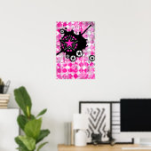Roze Star Splatter Poster (Thuiskantoor)
