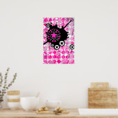 Roze Star Splatter Poster (Keuken)