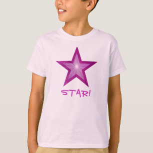 Roze Star 'STAR!' kids t-shirt roze