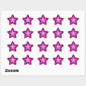 Roze Star sticker stervorm (Vel)