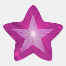 Roze Star sticker stervorm