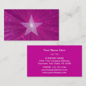 Roze Star-template Visitekaartje (Voorkant / Achterkant)