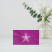 Roze Star-template Visitekaartje (Staand voorkant)