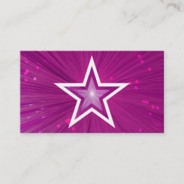 Roze Star-template wit terug Visitekaartje