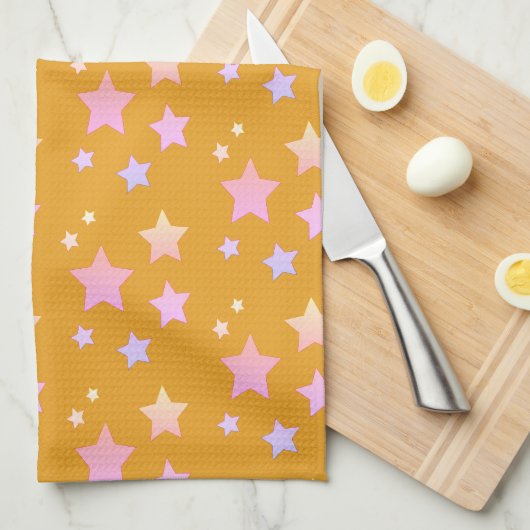  roze Star theedoek (Quarter Fold)