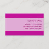 Roze Star visitekaartje roze streep (Achterkant)