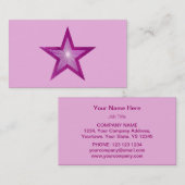 Roze Star-visitekaartje sjabloon bleek roze Visitekaartje (Voorkant / Achterkant)