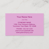 Roze Star-visitekaartje sjabloon bleek roze Visitekaartje (Achterkant)