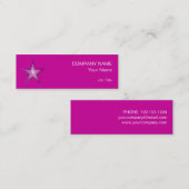 Roze Star-visitekaartje sjabloon roze Mini Visitekaartje (Voorkant / Achterkant)