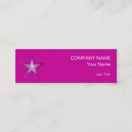 Roze Star-visitekaartje sjabloon roze Mini Visitekaartje