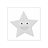roze Star Wood Art Stamp Rubberstempel (Afrduk)