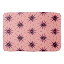Roze Starburst geometrische patroonlamp Badmat