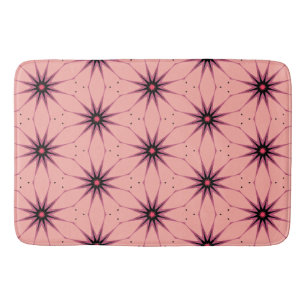 Roze Starburst geometrische patroonlamp Badmat