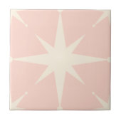 roze Starburst Mid Century Modern  Tegeltje (Voorkant)