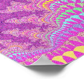 Roze Starburst Poster (Hoek)