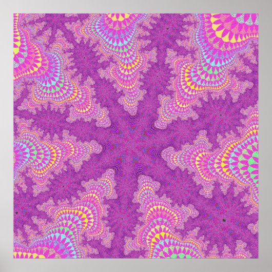 Roze Starburst Poster (Voorkant)