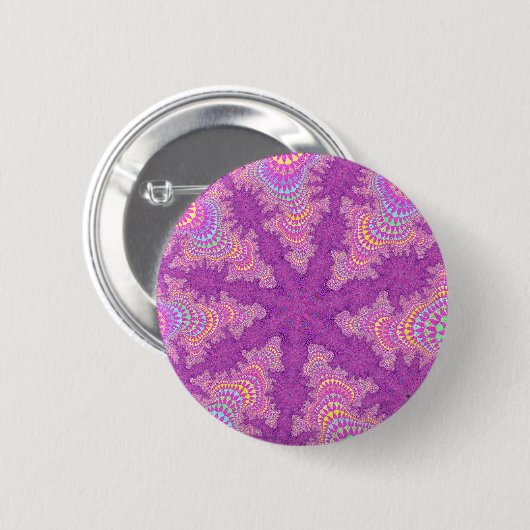 Roze Starburst Ronde Button 5,7 Cm (Voorkant /achterkant)