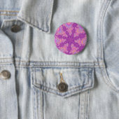 Roze Starburst Ronde Button 5,7 Cm (In situ)