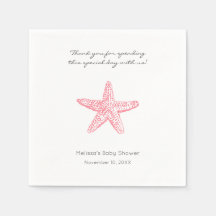 Roze Starfish Bruiloft of meisje Baby shower serve