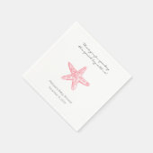 Roze Starfish Bruiloft of meisje Baby shower serve Servetten (Hoek)