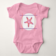Roze Starfish Eén stuk baby carrosserie