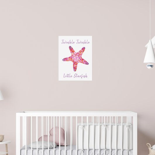 Roze Starfish Nursery Print (Kinderkamer 2)