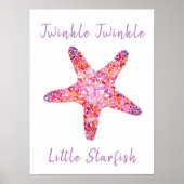 Roze Starfish Nursery Print (Voorkant)