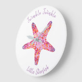 Roze Starfish Nursery Wall klok (Hoek)