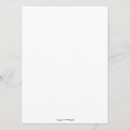 Roze Starfish Strand Wedding Dinner Menu (Achterkant)