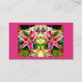 Roze stargazemolie visitekaartje (Voorkant)