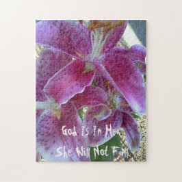 Roze Stargazer God zit in haar dat ze niet zal Her Legpuzzel