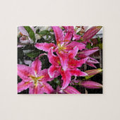 Roze Stargazer Lelie Legpuzzel (Horizontaal)